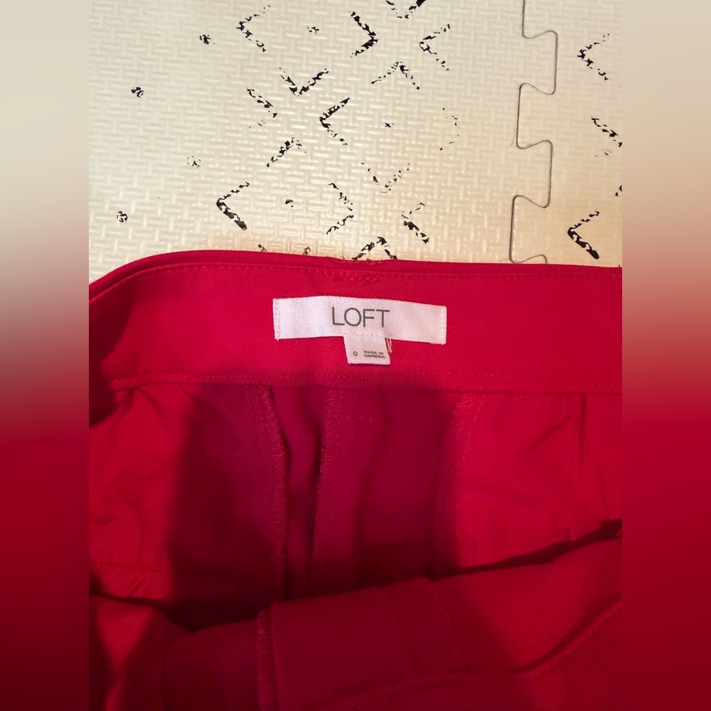 Ann Taylor LOFT Devin Tie Waist Slim Pants size 0 - Picture 5 of 8